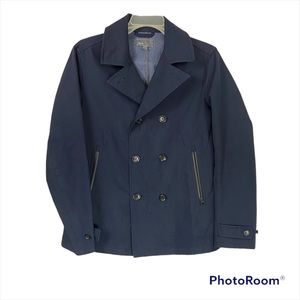 VINCE mens double breasted peacoat